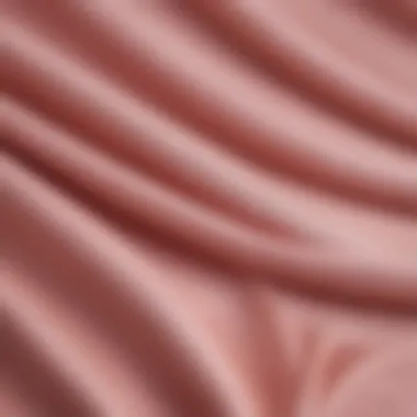 Close-up of fabric texture showcasing the blush color