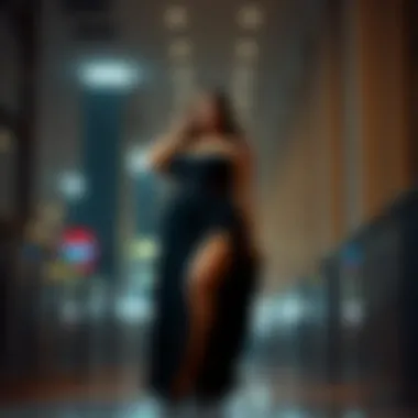 Chic Plus Size Shape Dress in a Modern Setting Chic plus size shape dress in a modern setting