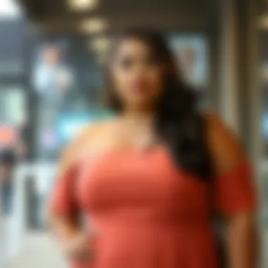 Confident Individual Wearing a Flattering Plus Size Dress Confident individual wearing a flattering plus size dress