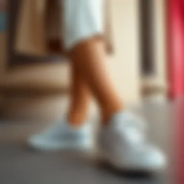 Silver glitter sneakers paired with chic outfit