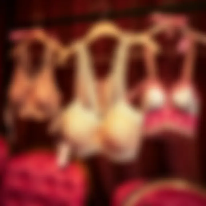Stylish lingerie displayed on a chic background