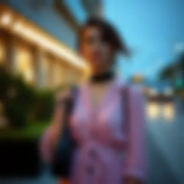 Stylish outfit showcasing modern interpretations of classic dress