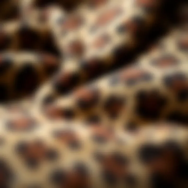A close-up of soft fabric showing the detailed leopard pattern