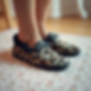 An eco-friendly label showcasing sustainable materials for slippers