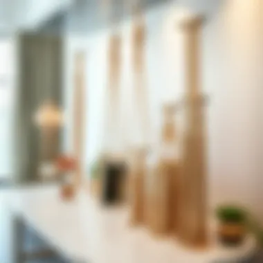 Creative applications of macrame display stands in decor