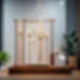 Elegant macrame display stand showcasing intricate knots