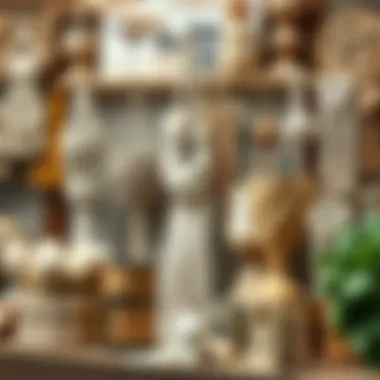 Variety of materials used for macrame creation