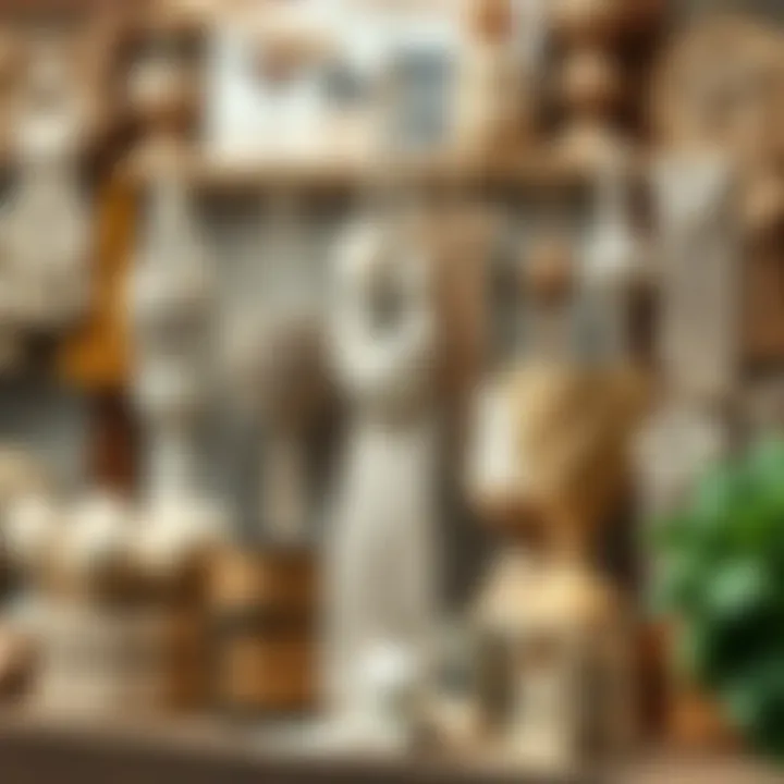 Variety of materials used for macrame creation