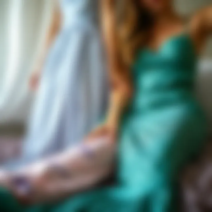 Different fabric choices for mermaid dresses