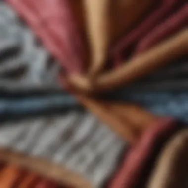 Textural Diversity in Collage Textiles Close-up of diverse fabric textures within a collage blanket