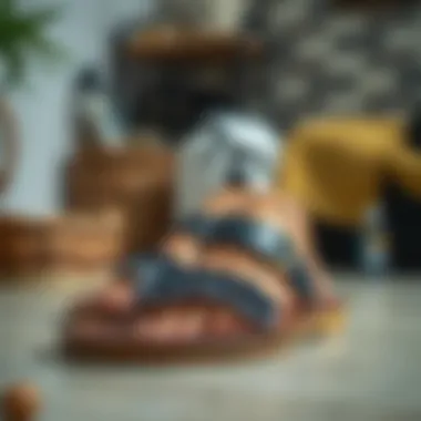 Tips for maintaining and caring for stitch sandals with cleaning supplies