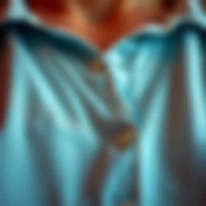 Close-up of fabric textures used in criss-cross shirts