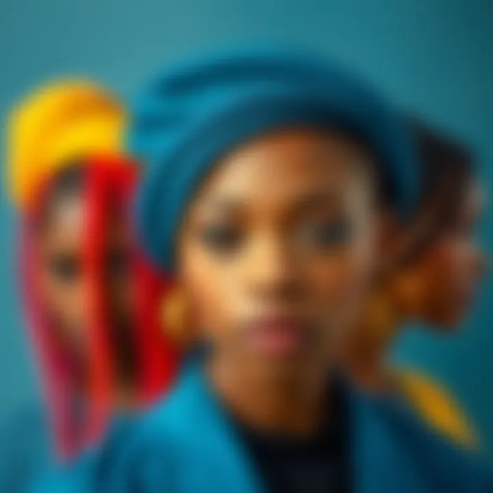 Vibrant Color Palettes for Personal Expression Color palettes showcasing various shades for braided wigs