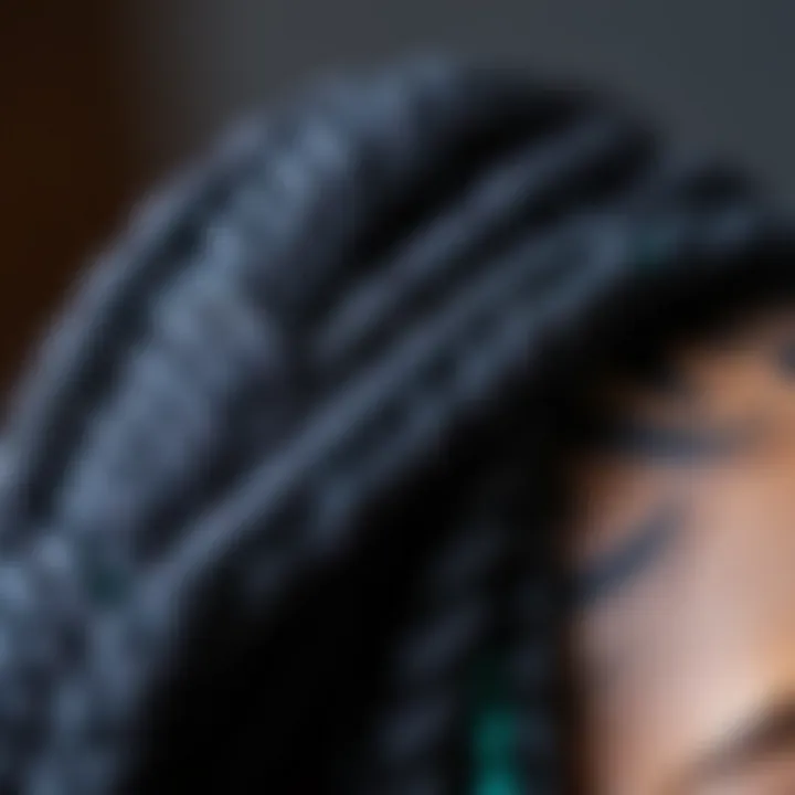 Intricate Braiding Techniques Close-up of intricate patterns in braided wigs