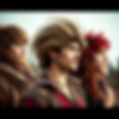 Historical collage depicting the evolution of hippie wigs