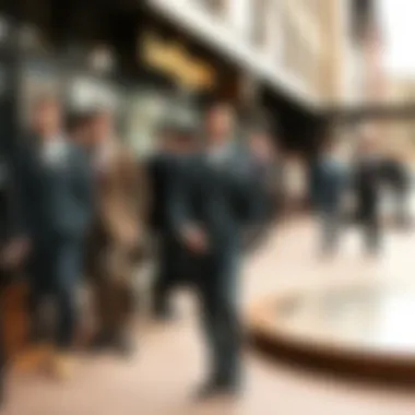 Historical representation of suit styles over the decades