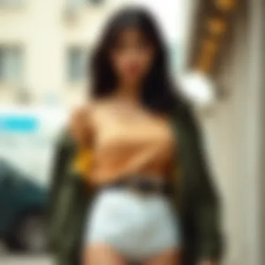 Stylish outfit featuring hula hoop waist belt