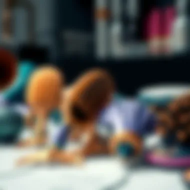 Different types of mermaid hair brushes catering to various hair textures