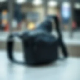 Detailed view of KL928 sling bag showcasing its unique design elements