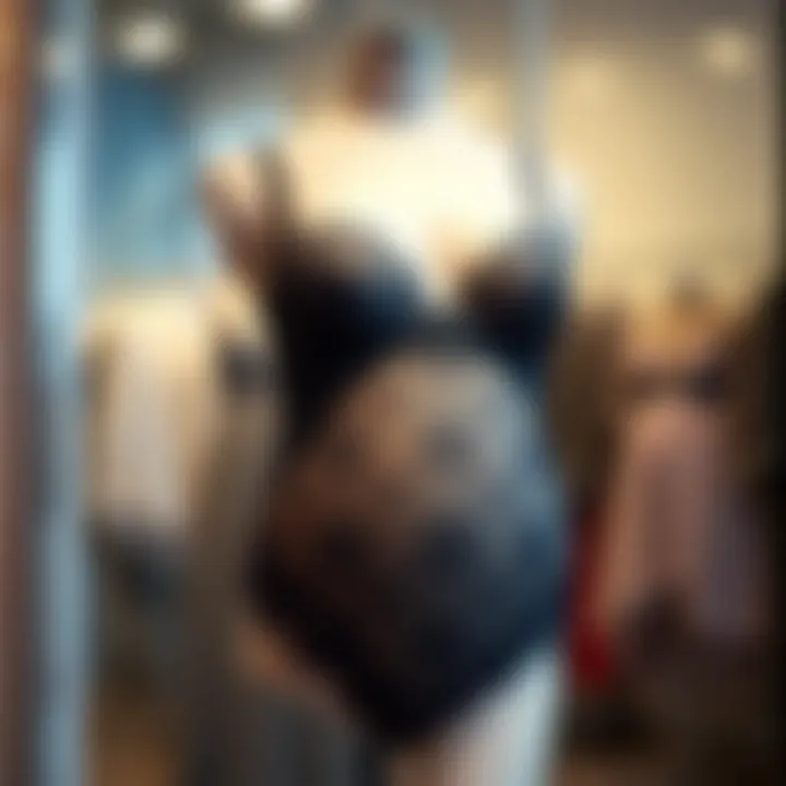 Elegant Maternity Lace Bodysuit Elegant maternity lace bodysuit on display