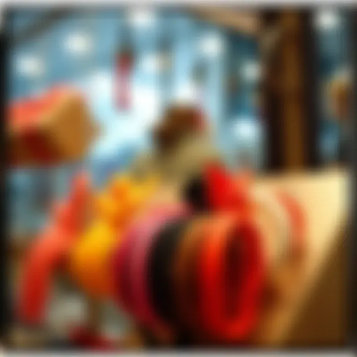 Stylish hair ties displayed in a fashionable setting