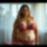 Elegant plus size lingerie showcasing intricate lace details