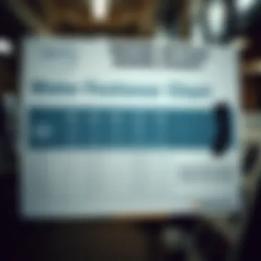 Sizing chart showcasing different water footwear sizes.