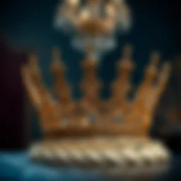 Elegant birthday crown with intricate design