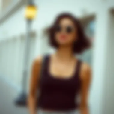 Elevating Looks with Tank Tops A stylish outfit featuring a tank top paired with accessories