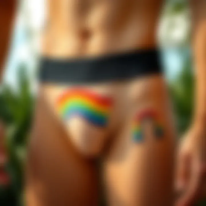 Symbols of inclusivity represented through diverse rainbow designs