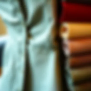 An array of fabric swatches showcasing colors and textures for the corset top