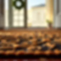 Durable indoor doormat showcasing intricate design