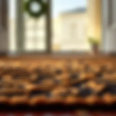 Durable indoor doormat showcasing intricate design