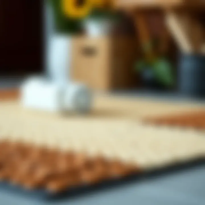 Various materials used in heavy-duty doormats