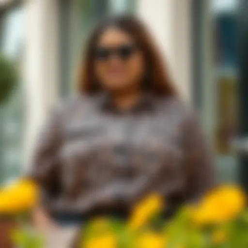 Fashion-forward leopard print shirt styled with accessories