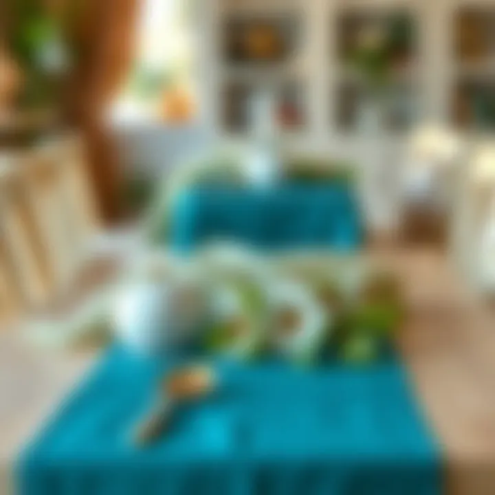 Placement ideas for square table runners in various settings