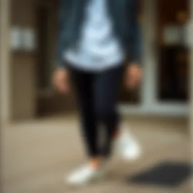 Stylish outfit featuring tassel boat shoes in a casual setting