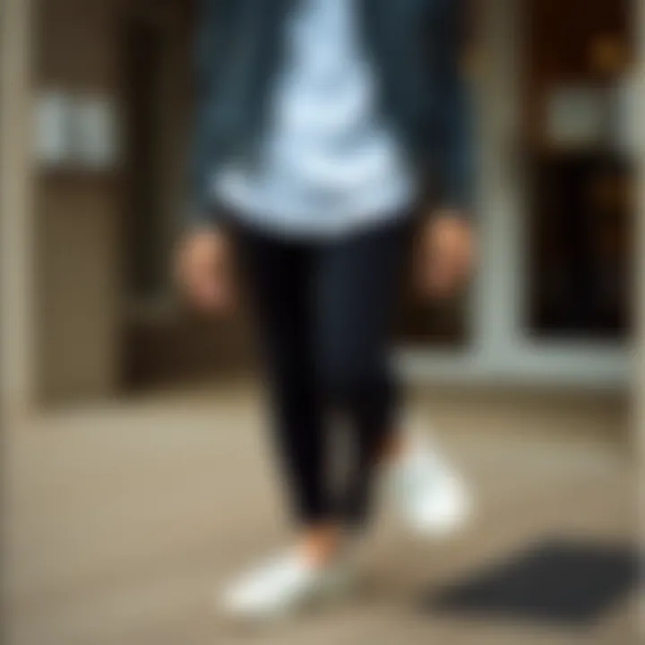 Stylish outfit featuring tassel boat shoes in a casual setting