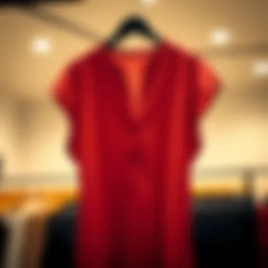 Elegant Mandarin Collar Tunic Elegant mandarin collar tunic top displayed on a hanger