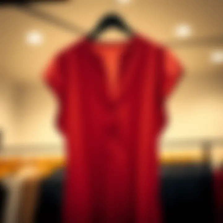 Elegant Mandarin Collar Tunic Elegant mandarin collar tunic top displayed on a hanger