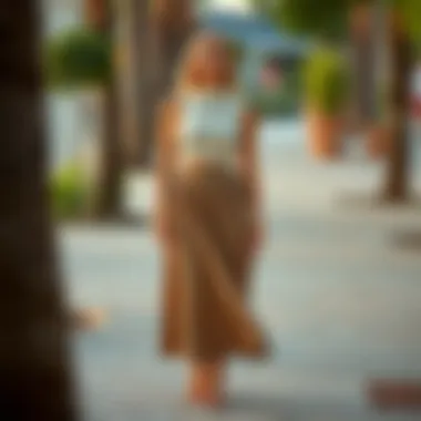 Sustainable options for two-piece midi skirts