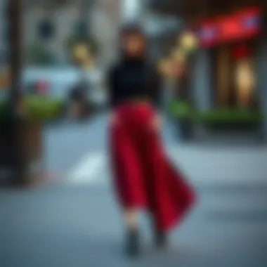Versatile two-piece midi skirt for various occasions