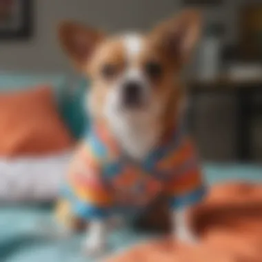 Colorful Pet Pajamas Collection Selection of colorful pet pajamas on display