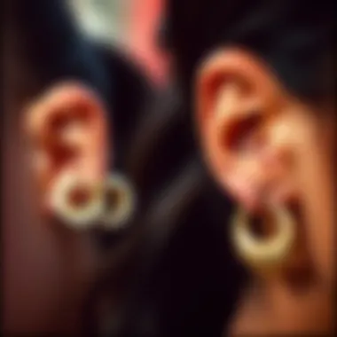 Cultural significance of tragus earrings depicted in various styles