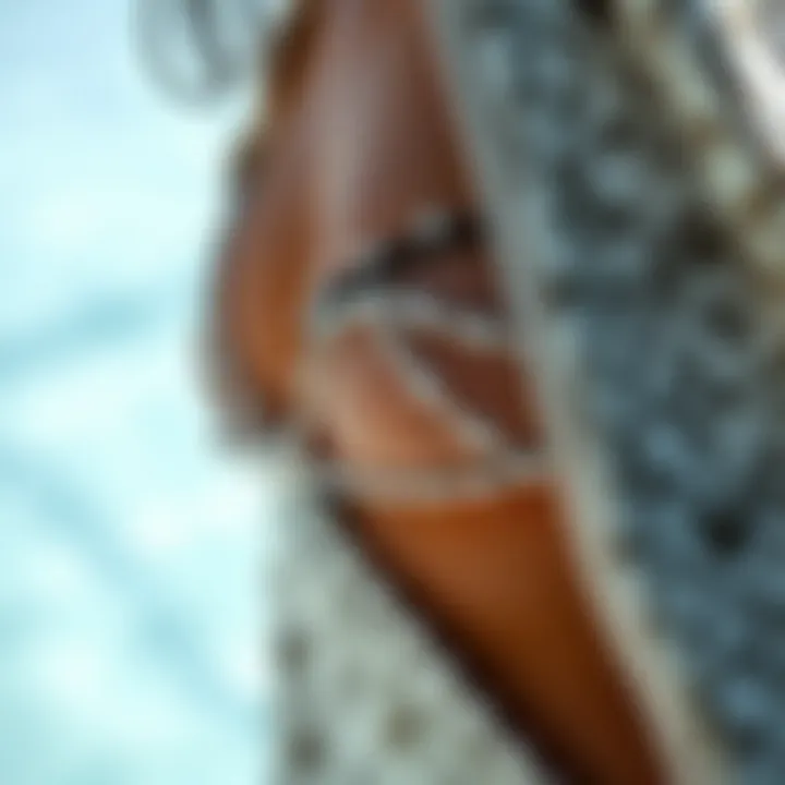 Close-up of intricate patterns on a luxurious cover-up