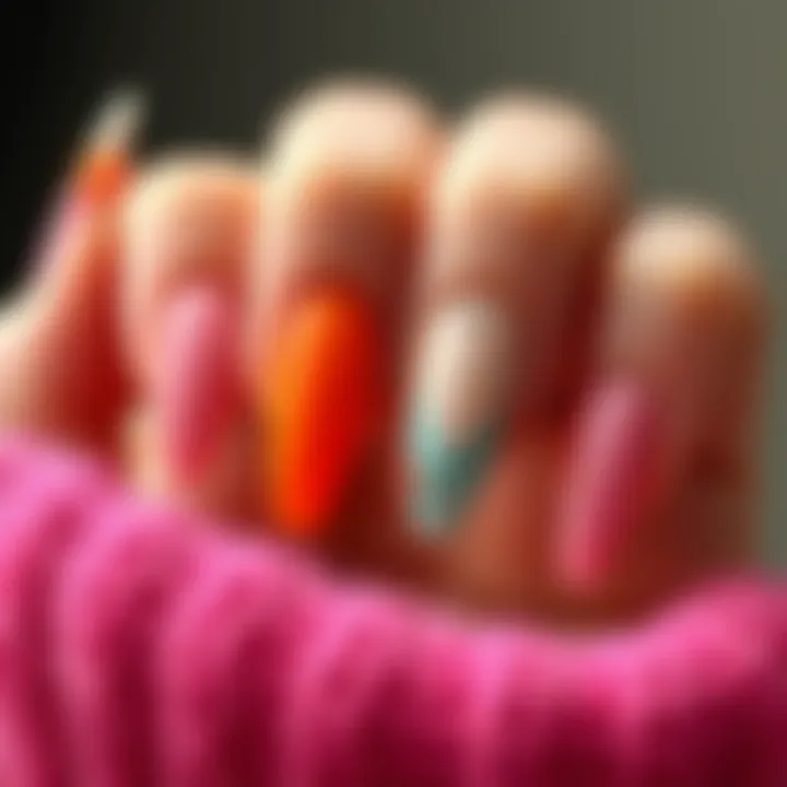 Stunning display of U-shape nails in various colors and designs