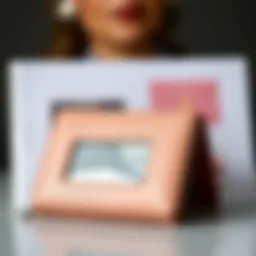 Elegant zipper wallet showcasing a clear ID window