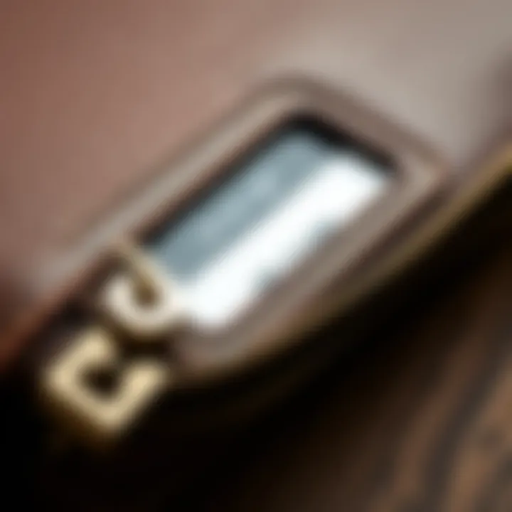 Craftsmanship in Wallet Design Close-up of zipper wallet materials and stitching details