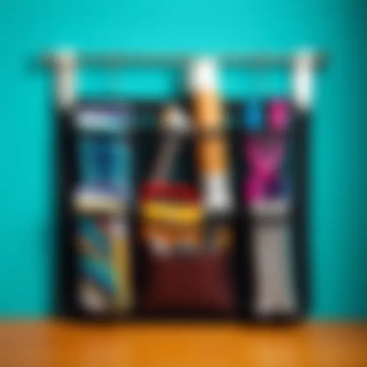 Customizable mesh pocket organizers showcasing unique designs