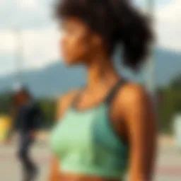 Trendy active wear set featuring eco-friendly materials